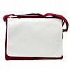 Сумка на длинном ремне большая, красная со сменным белым отворотом для сублимации (d=38.0 x 30.0 см)